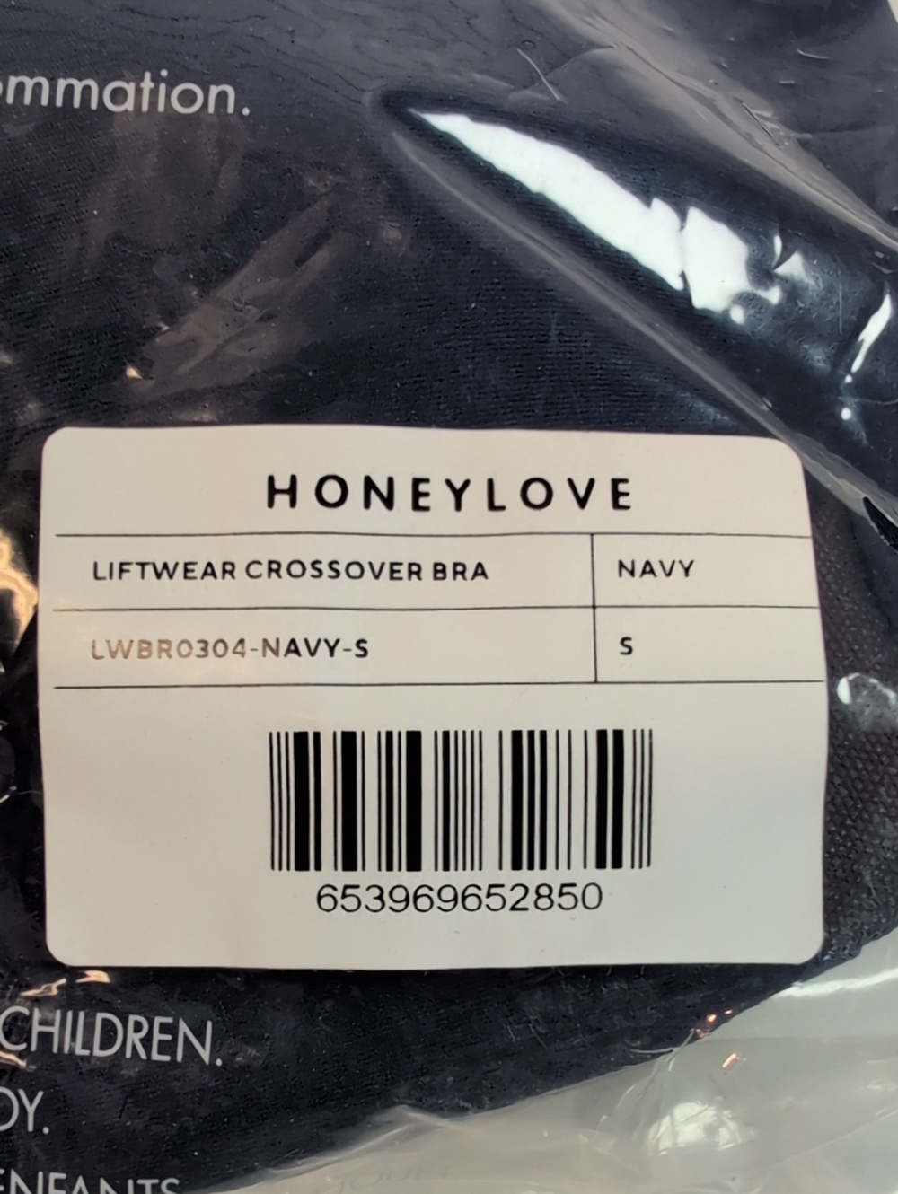 Honeylove Bra S Navy Liftwear CrossOver Wireless Everyday Navy Size S NWT! - Picture 9 of 9